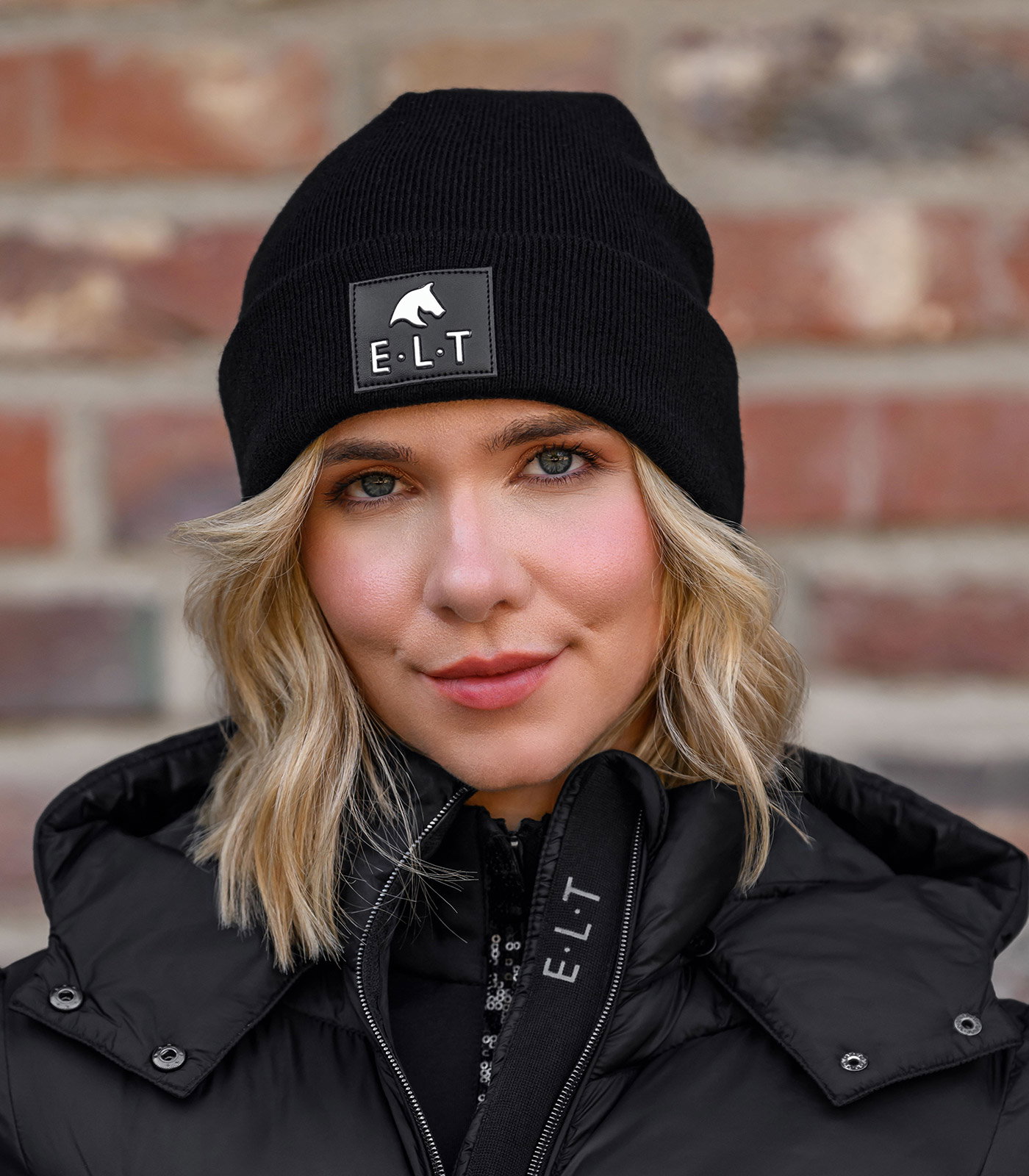 Gorro de punto Basic negro